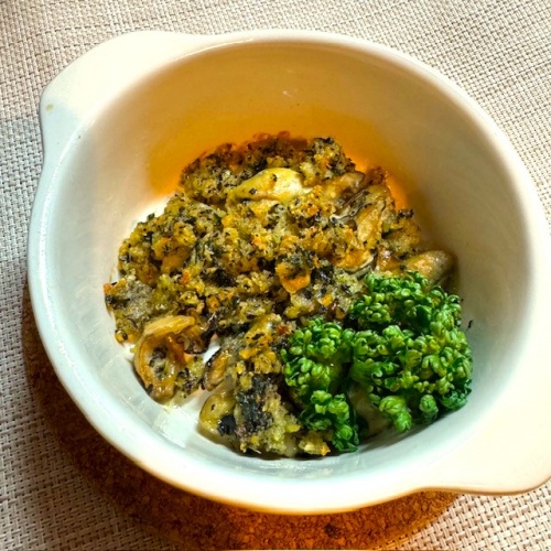 牡蠣の香草焼き