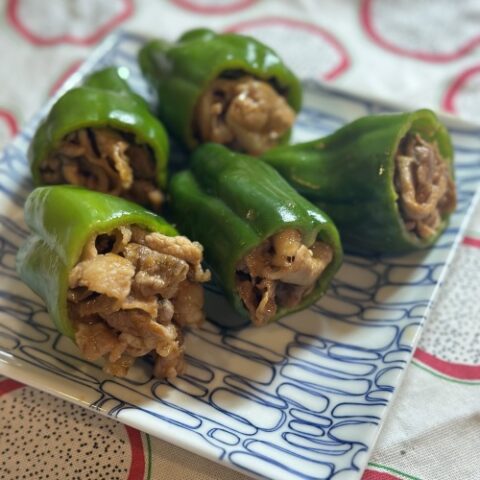 ピーマンの豚肉詰め