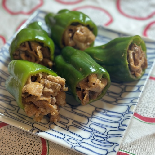 ピーマンの豚肉詰め
