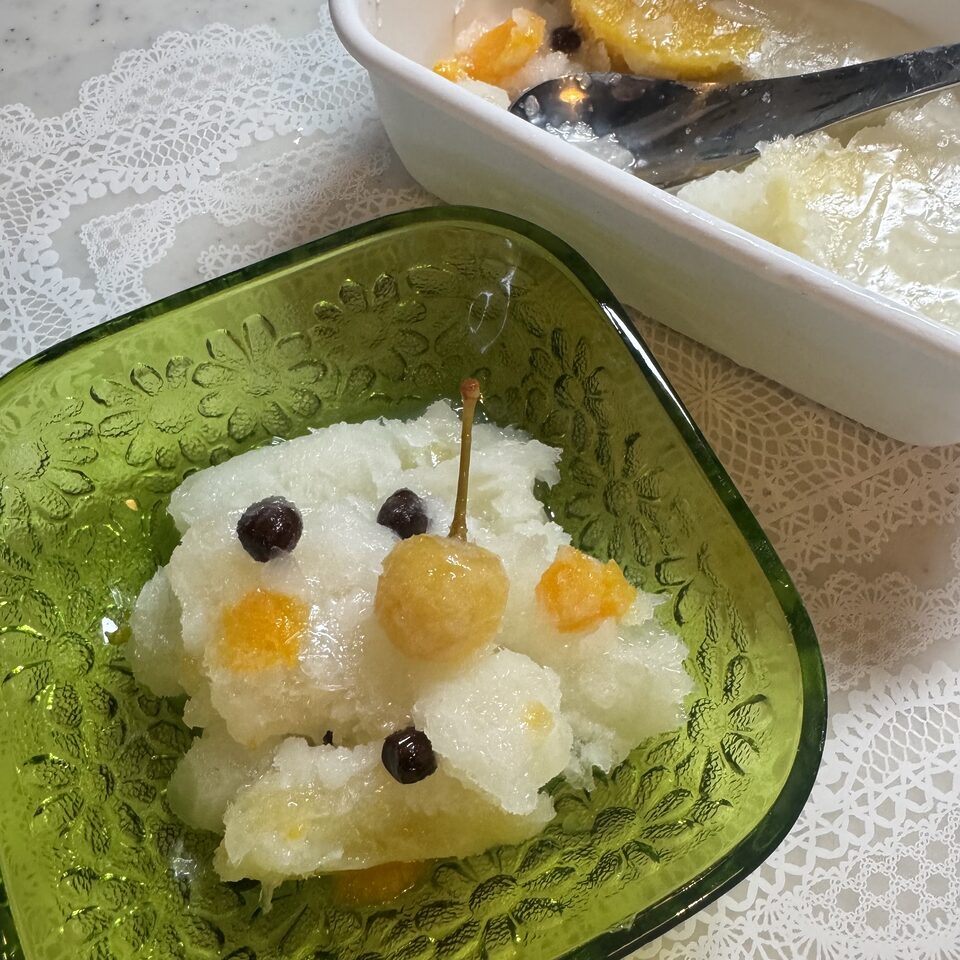 みつ豆カルピス氷（2人分）